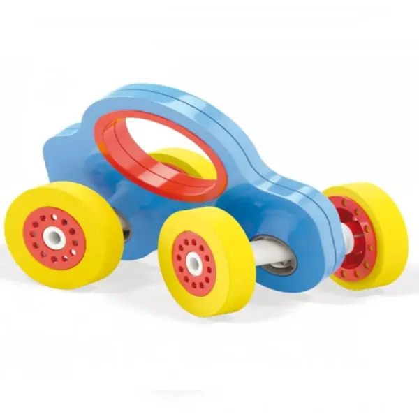 Quercetti: Wroom auto in legno di colore blu immagine 2