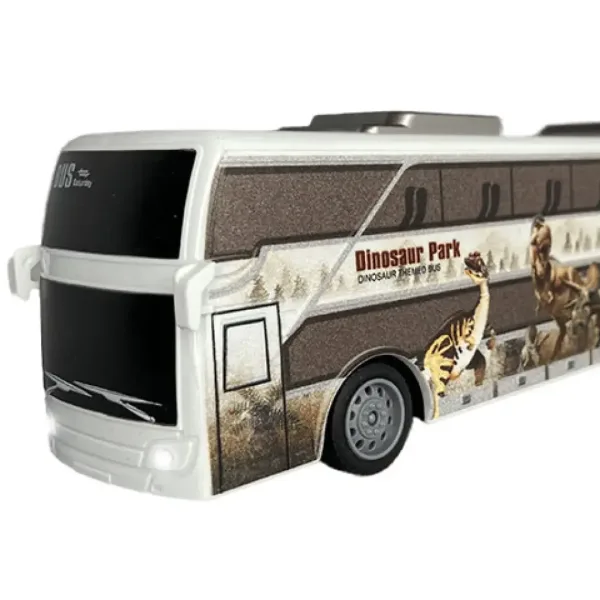RC Autobus Jurassic City con telecomando e luci 27MHz scala 1/32 25cm immagine 2