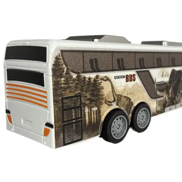 RC Autobus Jurassic City con telecomando e luci 27MHz scala 1/32 25cm immagine 3