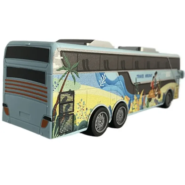 RC Autobus da Viaggio Cittadino con Telecomando e Luci 27MHz in Scala 1/32 25cm immagine 3