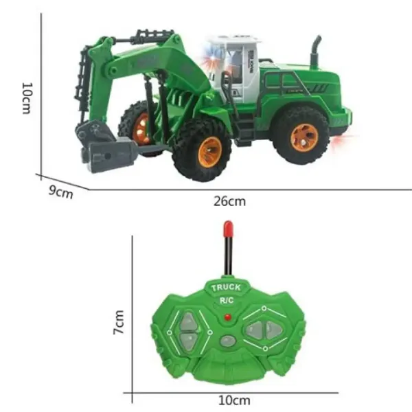 RC Truck verde telecomandato veicolo da lavoro 1/30 27MHz immagine 2