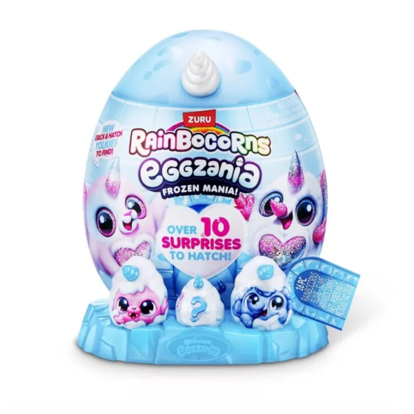 Rainbocorns Eggzania uovo sorpresa con peluche interattivo - amici invernali immagine 1