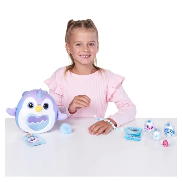 Rainbocorns Eggzania uovo sorpresa con peluche interattivo - amici invernali immagine 2