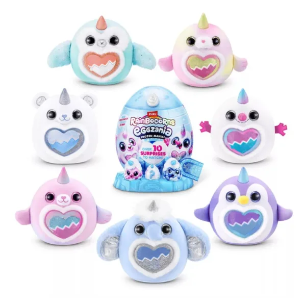 Rainbocorns Eggzania uovo sorpresa con peluche interattivo - amici invernali immagine 4