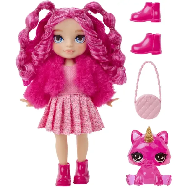Rainbow High: Bambola sorellina magenta con accessori immagine 3