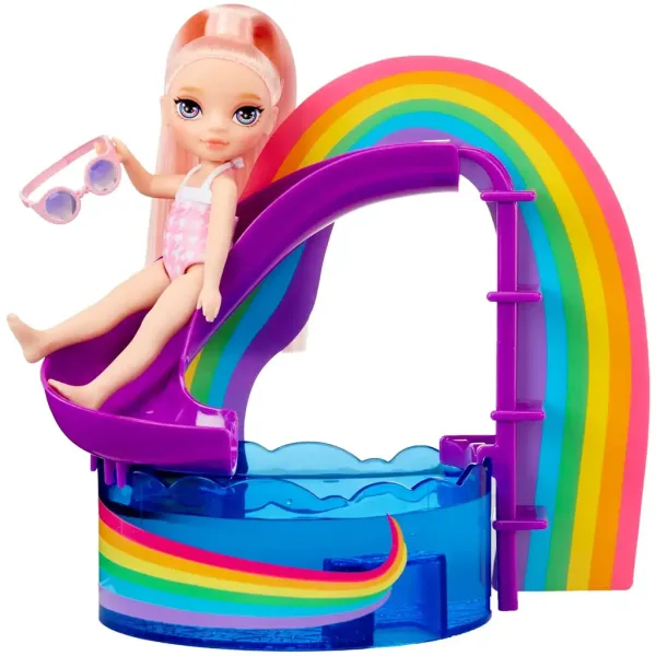 Rainbow High: Set da gioco Festa in piscina con bambola Blush Parker immagine 4