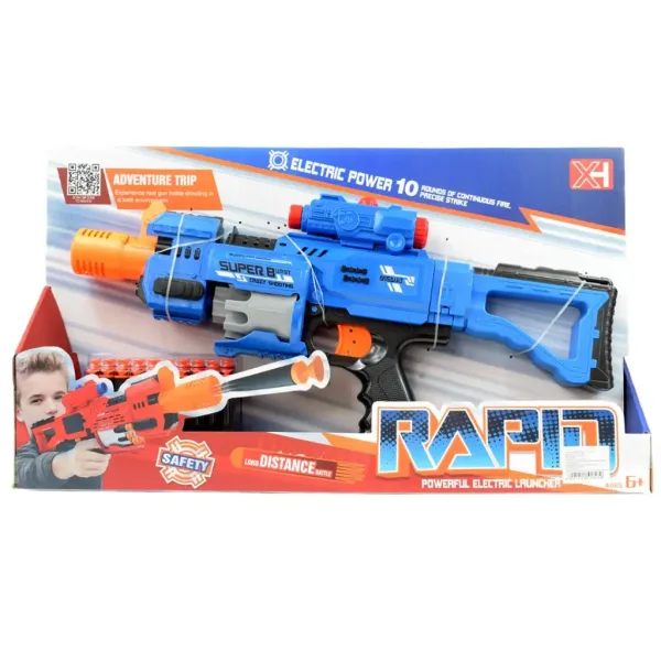 Rapid Launcher: Pistola spara-spugne elettrica a tamburo rotante con 20 proiettili, 49 cm immagine 8