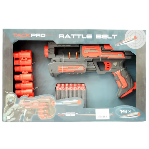 Rattle Belt Track Pro: Pistola spara-spugna con caricatore e proiettili con una portata di 18 metri immagine 10