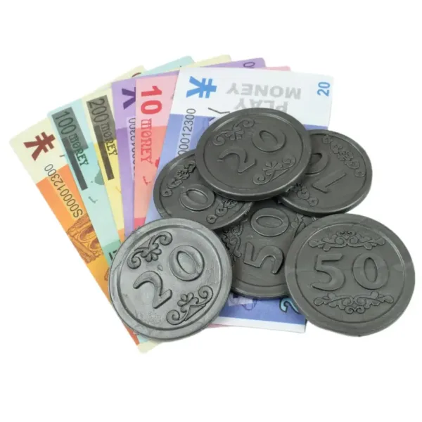 Registratore di cassa elettronico rosa con luci e suoni, con soldi finti, 25x14 cm immagine 7