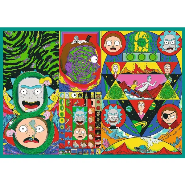 Rick e Morty Avventure Pazze puzzle 4x250 pezzi - Trefl immagine 5
