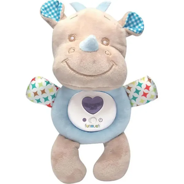 Rinoceronte di peluche luce notturna con suono immagine 2
