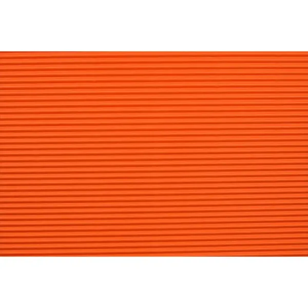 Rotolo di cartoncino ondulato 3D arancione decorativo B/2 50x70cm 1 pezzo immagine 2