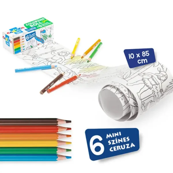 Rullo colorante autoadesivo con 6 mini matite - Carioca immagine 2