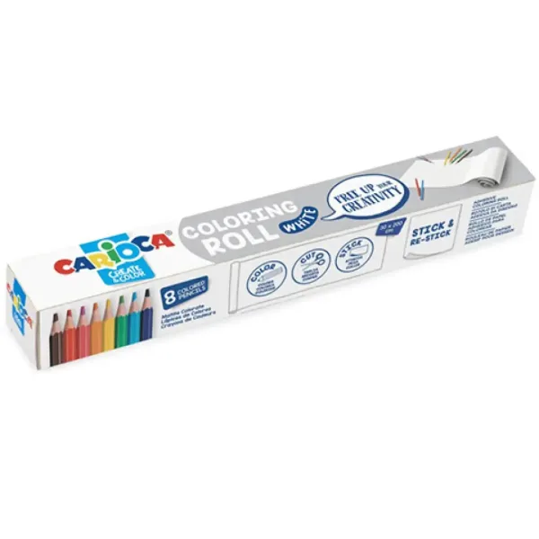 Rullo colorante autoadesivo con 8 matite colorate - Carioca immagine 1
