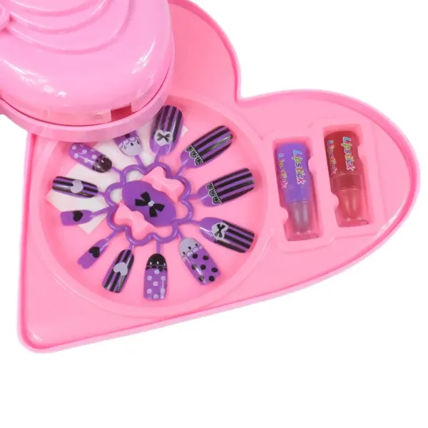 S&Lí Cosmetics: Palette di trucco e unghie premium in una scatola a tre livelli a forma di cuore immagine 6