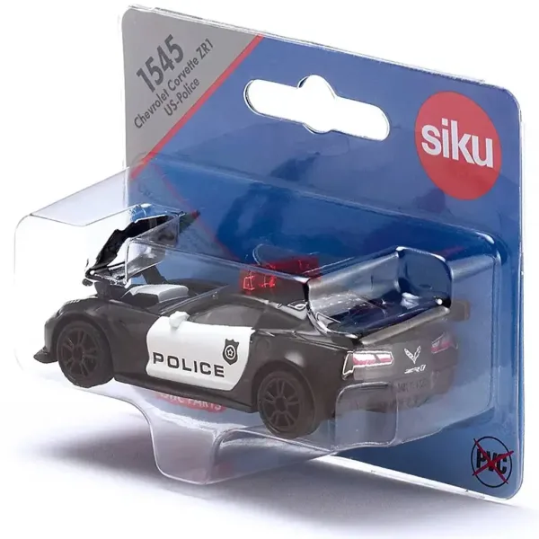SIKU Chevrolet Corvette ZR1 Polizia modellino 1/64 immagine 4