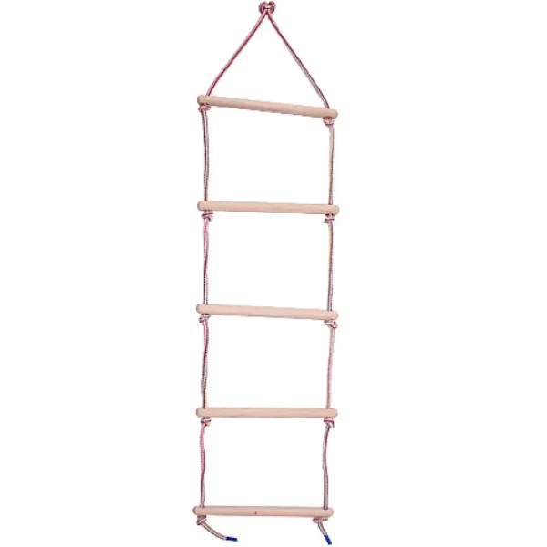 Scala di corda in legno immagine 1