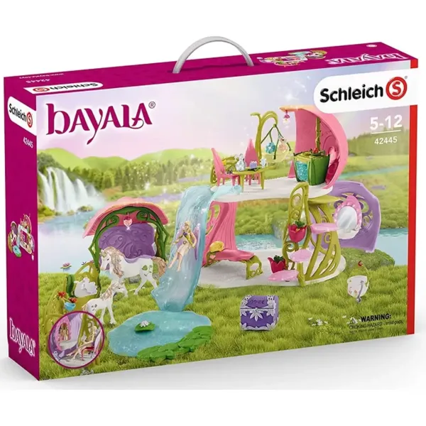 Schleich: Bayala - Casa dei fiori scintillante con unicorni, stalla e lago set di gioco (42455) immagine 1