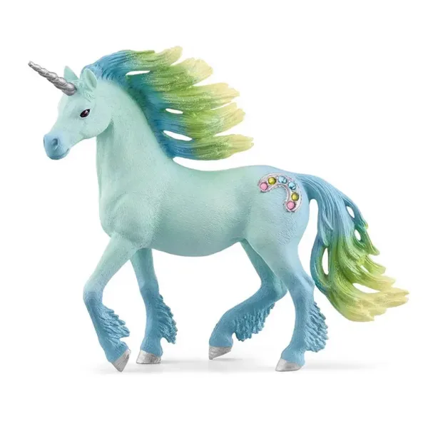 Schleich: Figura di unicorno stallone Marshmallow (70722) immagine 1
