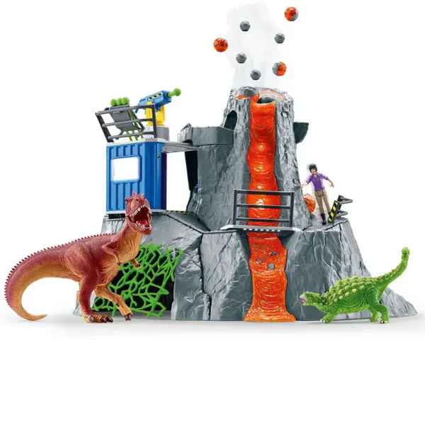 Schleich: Il grande set di gioco dellespedizione vulcanica con dinosauri (42564) immagine 2