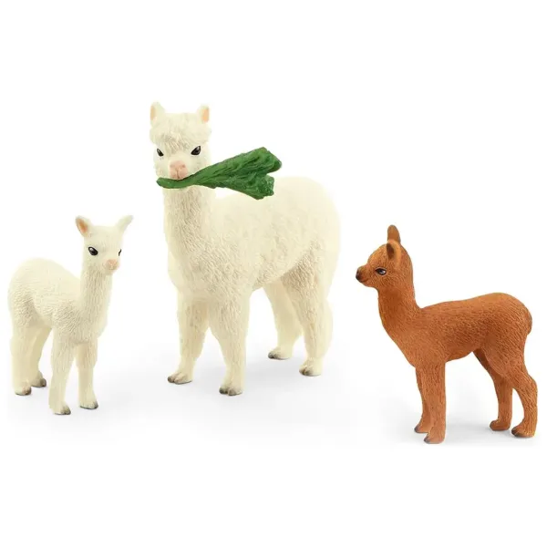 Schleich: Wild Life - Set di figure famiglia di alpaca (42544) immagine 2