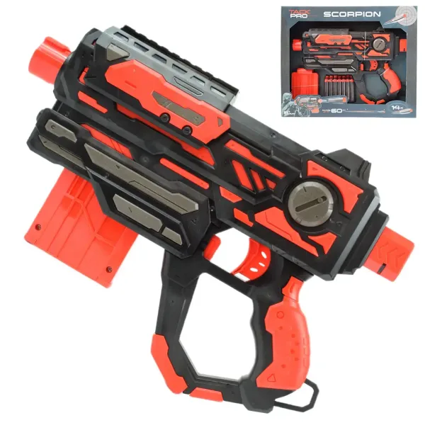 Scorpion Tack Pro: Pistola spara-spugne con proiettili e caricatore, con una portata di tiro di 18 metri immagine 1