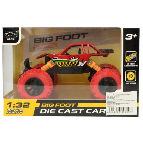 Serie Big Foot: Auto fuoristrada a forma di squalo con ruote a molla in due varianti, 13 cm immagine 10
