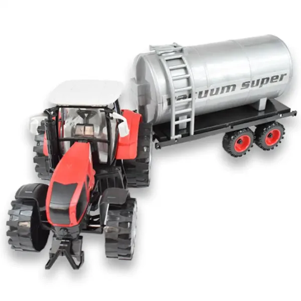 Serie Camion da Fattoria: Trattore con serbatoio dacqua rosso o verde 46cm immagine 3