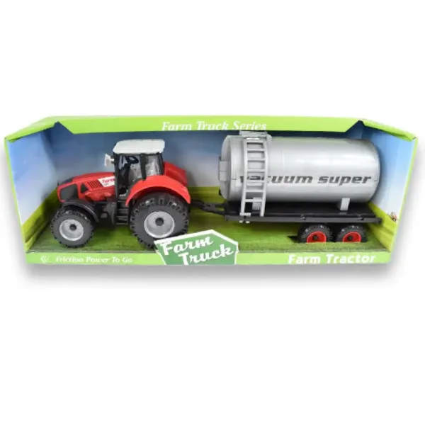 Serie Camion da Fattoria: Trattore con serbatoio dacqua rosso o verde 46cm immagine 7