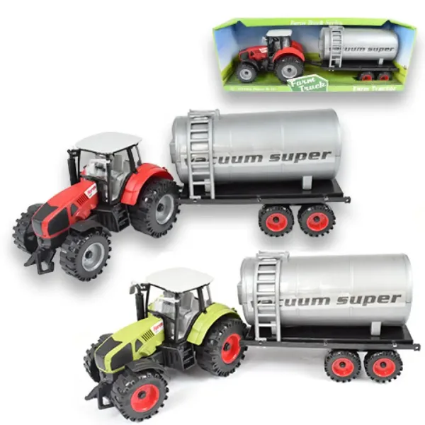 Serie Camion da Fattoria: Trattore con serbatoio dacqua rosso o verde 46cm immagine 8