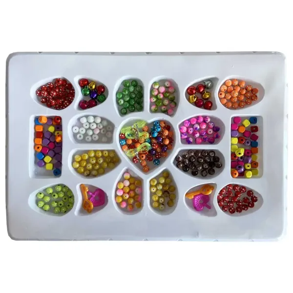 Serie Perline: Set di creazione di gioielli con perline e chiavi con oltre 100 perline immagine 2