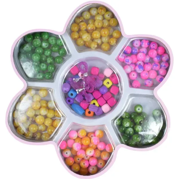 Serie Perline: Set per creazione di gioielli con oltre 100 perline e filo immagine 2