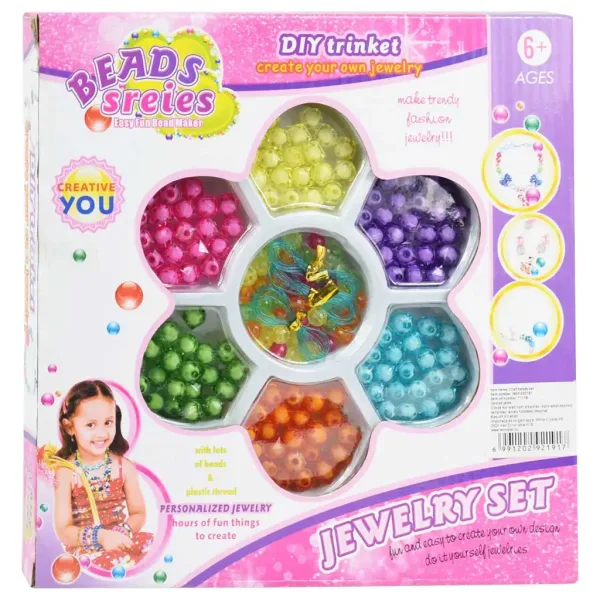 Serie di Perline: Set di perline per creazione di gioielli con oltre 100 perline colorate e scintillanti immagine 1