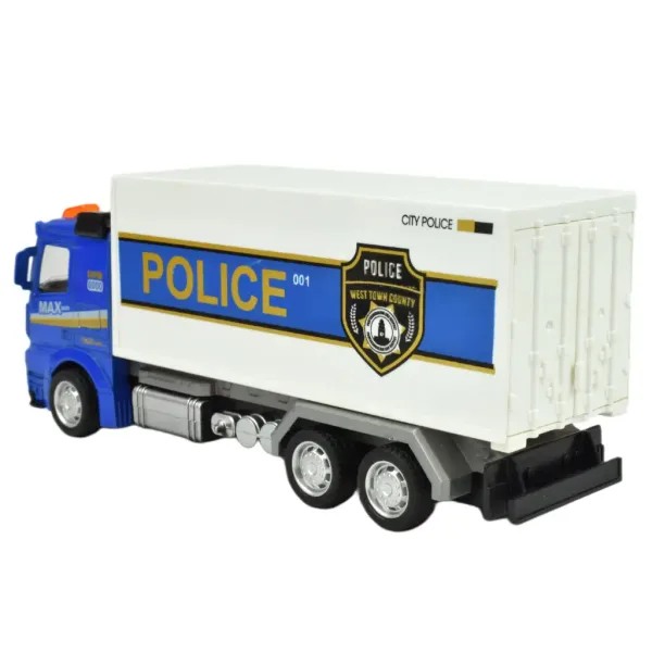 Set Polizia: Camion della polizia a retrocarica con luci e suoni in diverse varianti 19cm 1 pezzo immagine 4