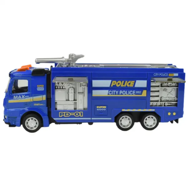 Set Polizia: Camion della polizia a retrocarica con luci e suoni in diverse varianti 19cm 1 pezzo immagine 8