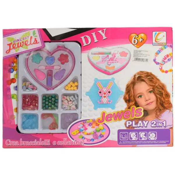 Set Ragazza: Set 2 in 1 per trucco e creazione di gioielli con accessori immagine 7