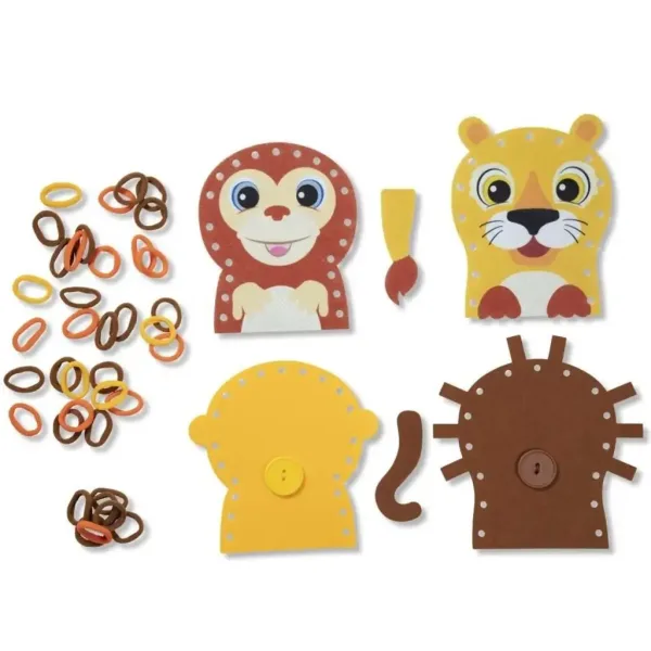 Set creativo per la creazione di burattini di animali selvatici - Melissa & Doug immagine 5