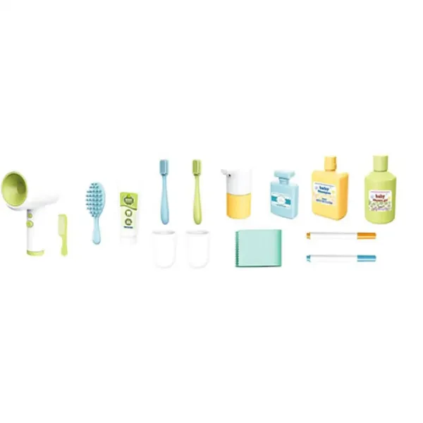 Set da 16 pezzi per bagno in colore blu con luce e suono immagine 3