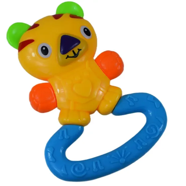 Set da 2 pezzi: sonaglio e massaggiagengive a forma di clown allegro per bebè immagine 4