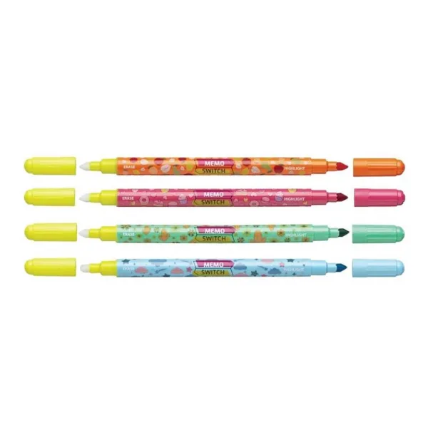 Set da 4 evidenziatori a doppia punta Switch - Carioca immagine 2