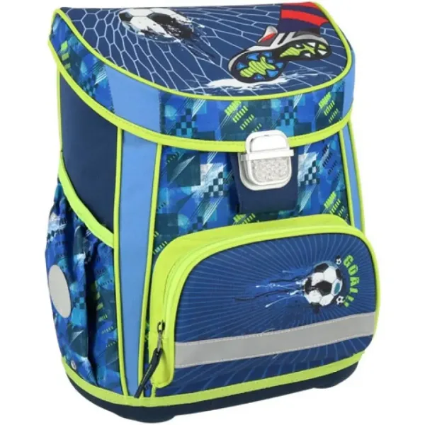 Set da 4 pezzi: zaino ergonomico per la scuola a tema calcio con astuccio. immagine 3