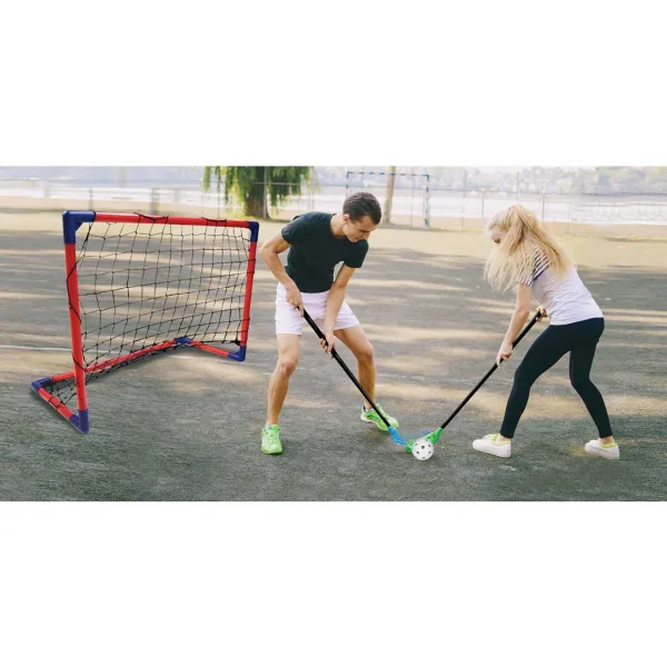 Set da floorball CROSS con 2 stecche e 2 porte - Woodyland immagine 3