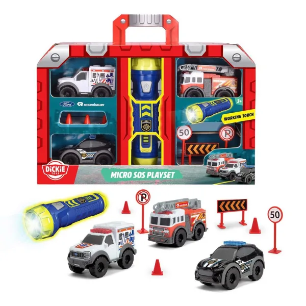 Set da gioco SOS Micro con torcia elettrica - Dickie Toys immagine 2