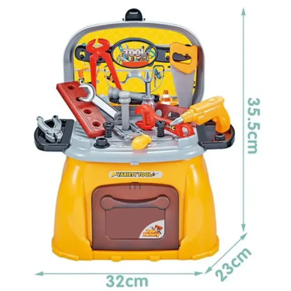 Set da lavoro fai-da-te in sgabello portatile 32x35,5x23 cm immagine 2