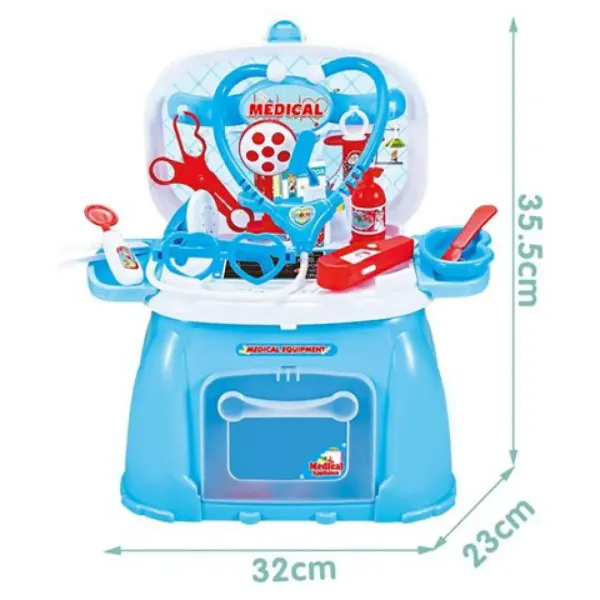 Set da tavolo medico portatile in sgabello 32x23x35,5 cm immagine 2