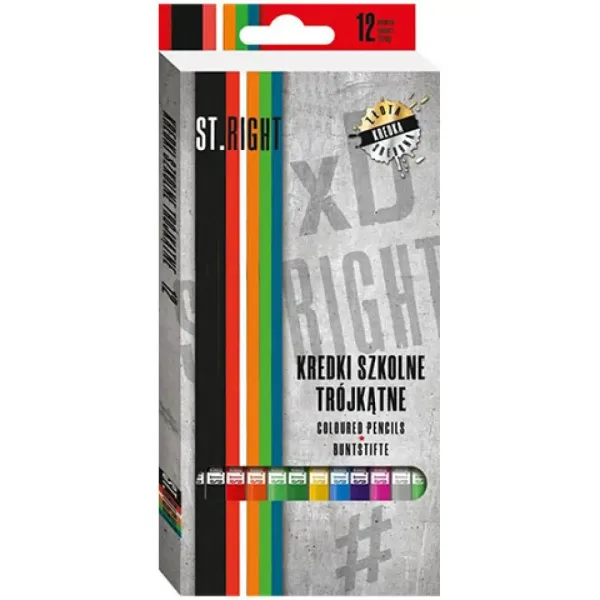 Set di 12 matite colorate triangolari St.Right immagine 1