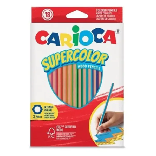 Set di 18 matite colorate Supercolor - Carioca immagine 1