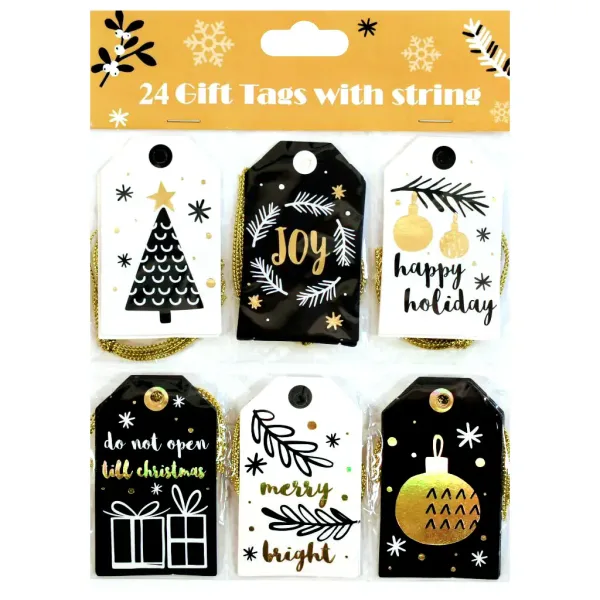 Set di 24 etichette regalo natalizie in diverse varianti immagine 4