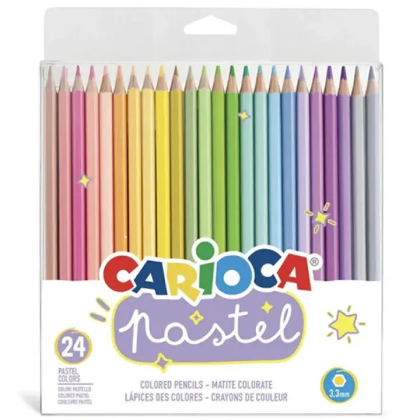 Set di 24 matite colorate pastello - Carioca immagine 1