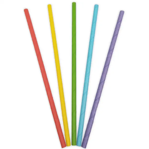 Set di 50 cannucce di carta colorate immagine 1